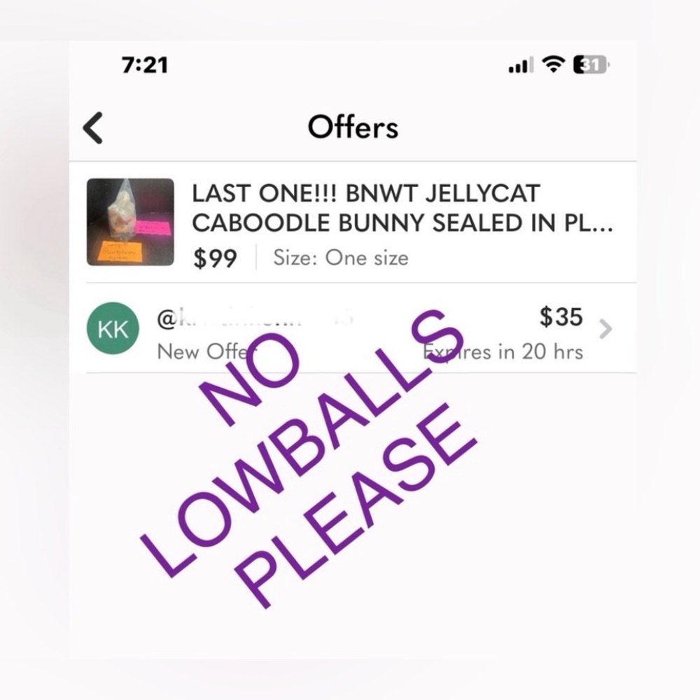 LAST ONE!!! BNWT RETIRED JELLYCAT CABOODLE BUNNY SEALED IN PLASTIC - Picture 10 of 10